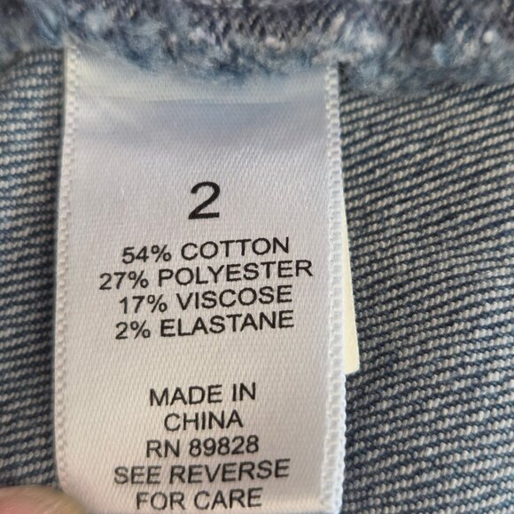 Haute Hippie Tribe Button-Front Denim Pencil Skirt Size 2 LIght Wash - Picture 10 of 13